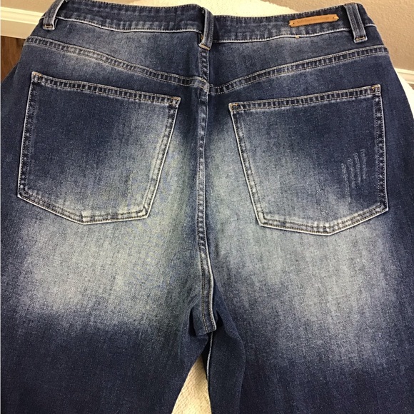 Soft Surroundings Ultimate Denim Straight Leg Jeans blue with fading Size 12 - Picture 10 of 13